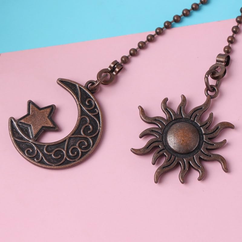 Ximimark 2 pcs Set Of Sun And Moon Pull Chain,