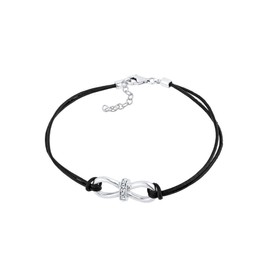 Elli Women 925 Silver Bullet White Crystal FINENECKLACEBRACELETANKLET