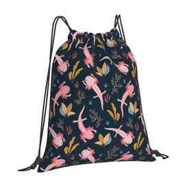 Richugui Cute Little Dragon Drawstring Bags for Women and Men, Drawstring Backpack, Water Resistant String Bag, Gym Bag for Gifts Sports