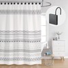 Sunlit Geometric Decorative Shower Curtain Hooks, Matte Square Geometric Black