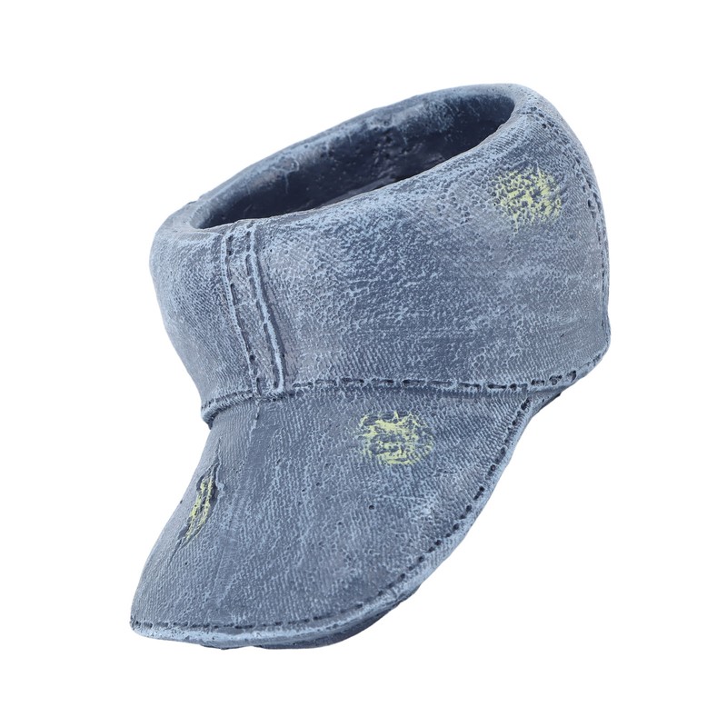 Hat Flower Pot Blue Retro Cowboy Hat Clothes Resin Plant