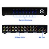 Optimal Shop 8-Way Composite Video Audio 3 RCA AV Switch