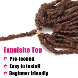 Soft Locs Crochet Hair 18Inch 6Packs Faux Locs Crochet Hair (18Inch of 6Packs, #30)