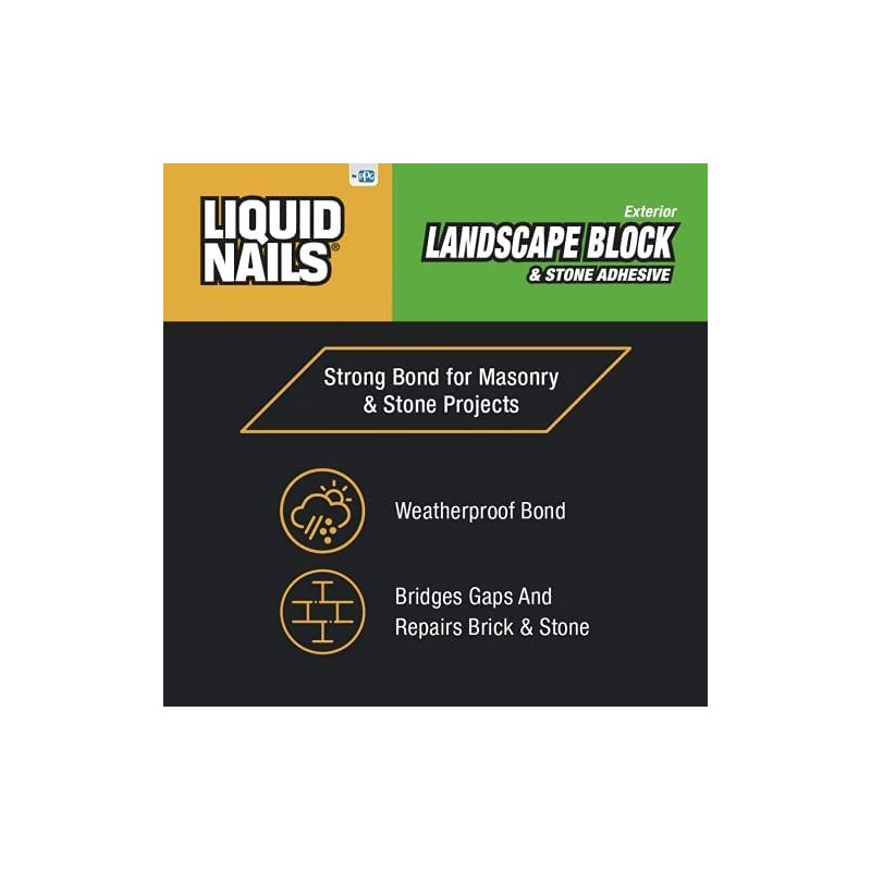 Liquid Nails LN-905 12 Pack Landscape Block Adhesive (Low-VOC), Tan