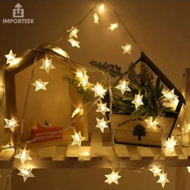 Importeek 5pz Mini Serie Cortina Luces Led Decorativa Estrellas 2m