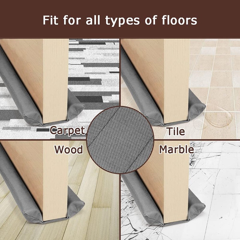 Efoxcity Waterproof Twin Door Draft Stopper Adjustable Size 30" to