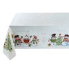 Benson Mills Believe Snowman Engineered Printed Jacquard Fabric Christmas Table