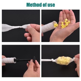 OROOTL PVA Mesh Bait Net Carp Fishing Fast Melt PVA Mesh Bag Refill Stocking with Plunger for Boilie Rig Carp Fishing 25mm/37mm Available