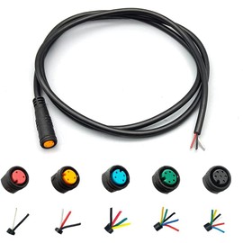 SYNERGY Ebike Extension Cable 2pin/3pin/4pin/5pin/6pin Julet Female/Male Single Head DIY Waterproof Line for Electric Motorbike Kit Light Throttle Ebrake Display (One Side-3 Pin Female)