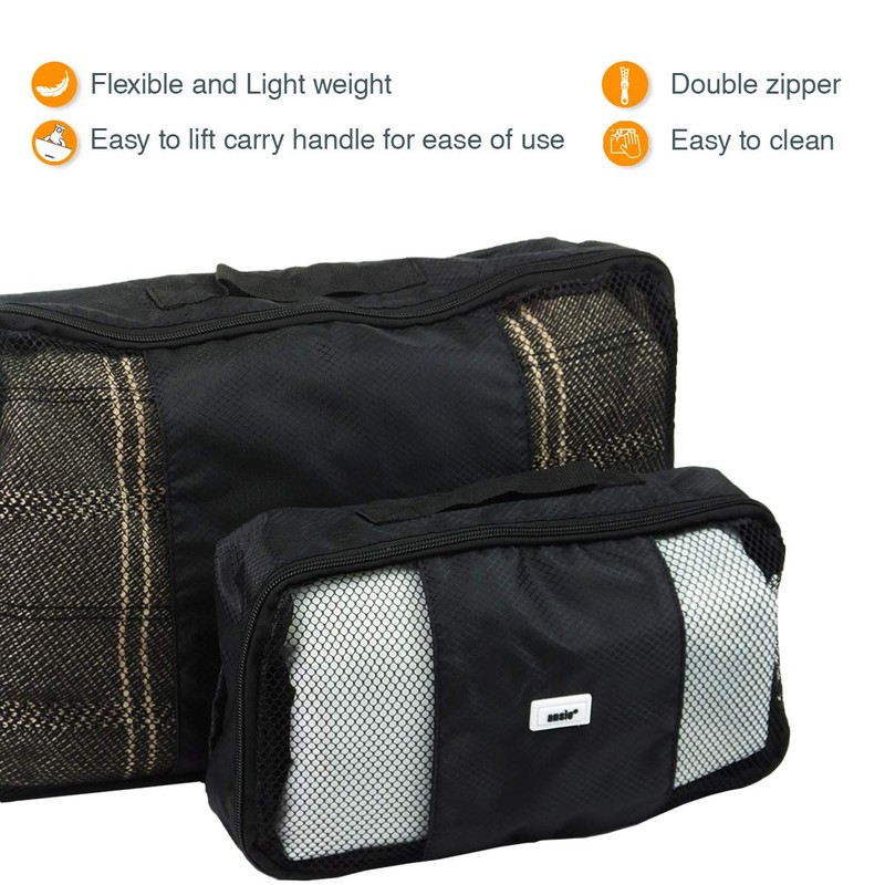 ANSIO Packing Cubes for Suitcase, Travel Luggage Organiser Set, Travel