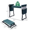 LUCKYERMORE Folding Garden Kneeler and Seat, 2 in 1 Kneeling