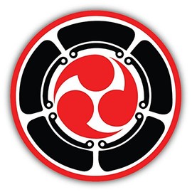 Zirni Mitsu Tomoe Japanese Triad Symbol Martial Arts Sticker Decal Design