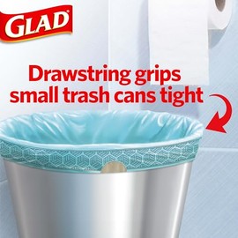 Glad OdorShield Small Drawstring Trash Bags - Febreze Beachside Breeze - 4 Gallon - 80 Count