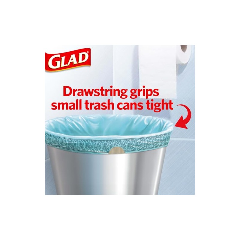 Glad OdorShield Small Drawstring Trash Bags - Febreze Beachside Breeze