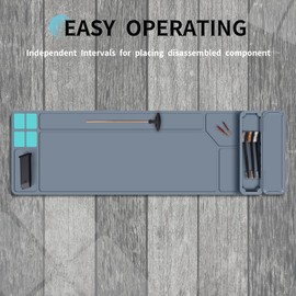 BOOSTEADY Gun Cleaning Mat, Large Anti-Slip Rubber Gun Mat 36" x 12", Magnetic Cleaning Pad With Integrated Component Box