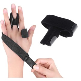 指サポーター ばね指 突き指 腱鞘炎 関節痛 固定用金属プレート スプリットデザイン しっかり固定 調節可能 フリーサイズ