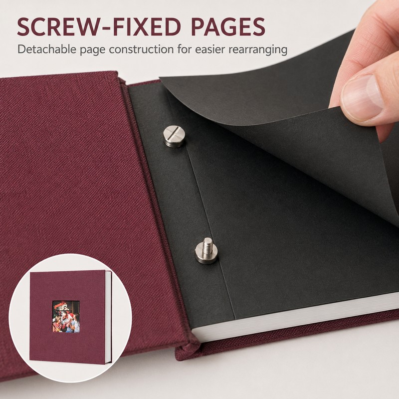 Self-Adhesive Photo Album 20 Sheets 40 Pages for Family and