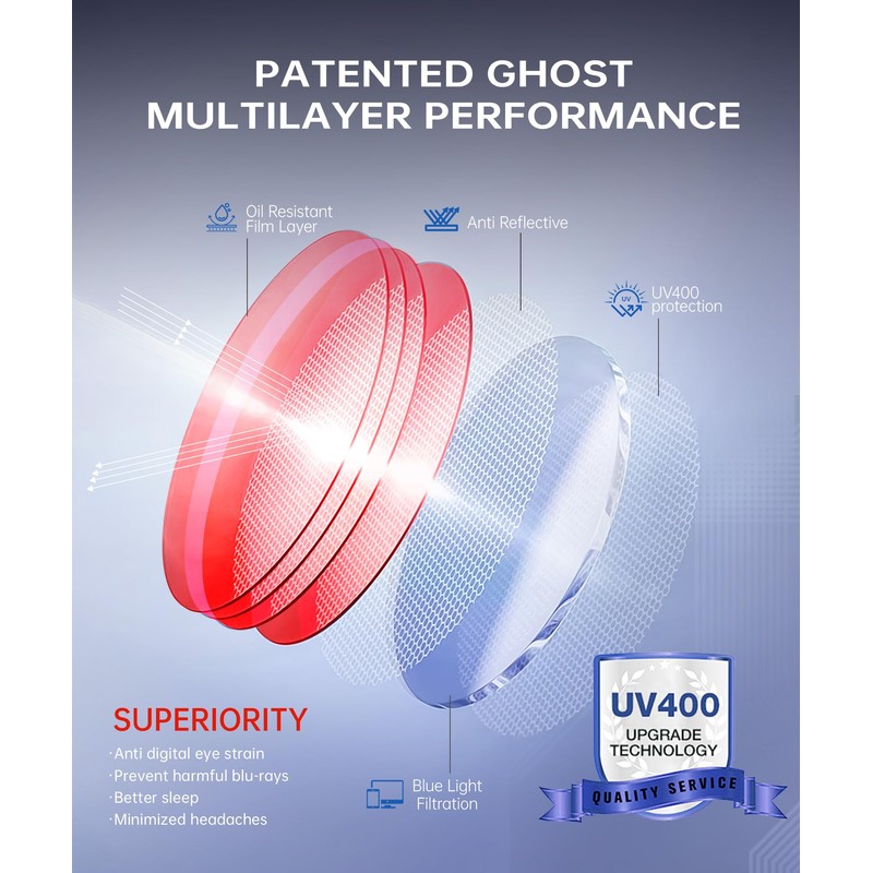 ANYLUV Blue Light Glasses for Men, Computer Gaming Glasses, Stylish
