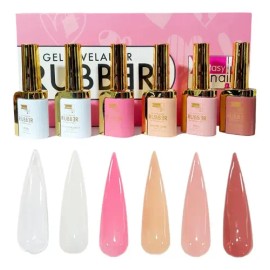 Gama Gel Nivelador Rubber Fantasy Nails 6 Tonos                                                                                                       
