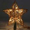 Kurt Adler 10 Light Indoor Rattan Gold Star Treetop