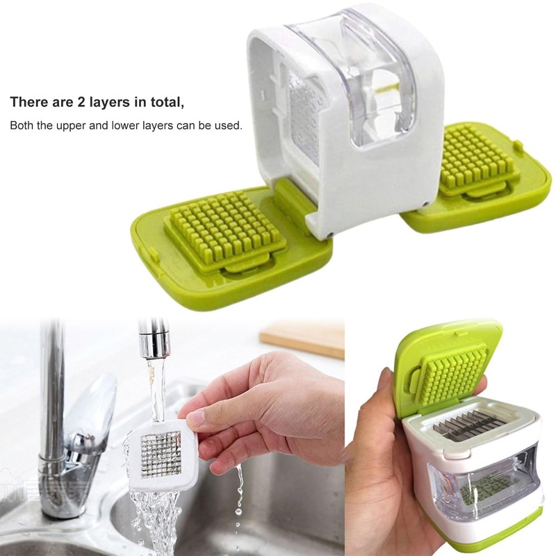 Garlic Press, Crusher, Cutter, Mincer, Cube Garlic Ginger Press Cutter