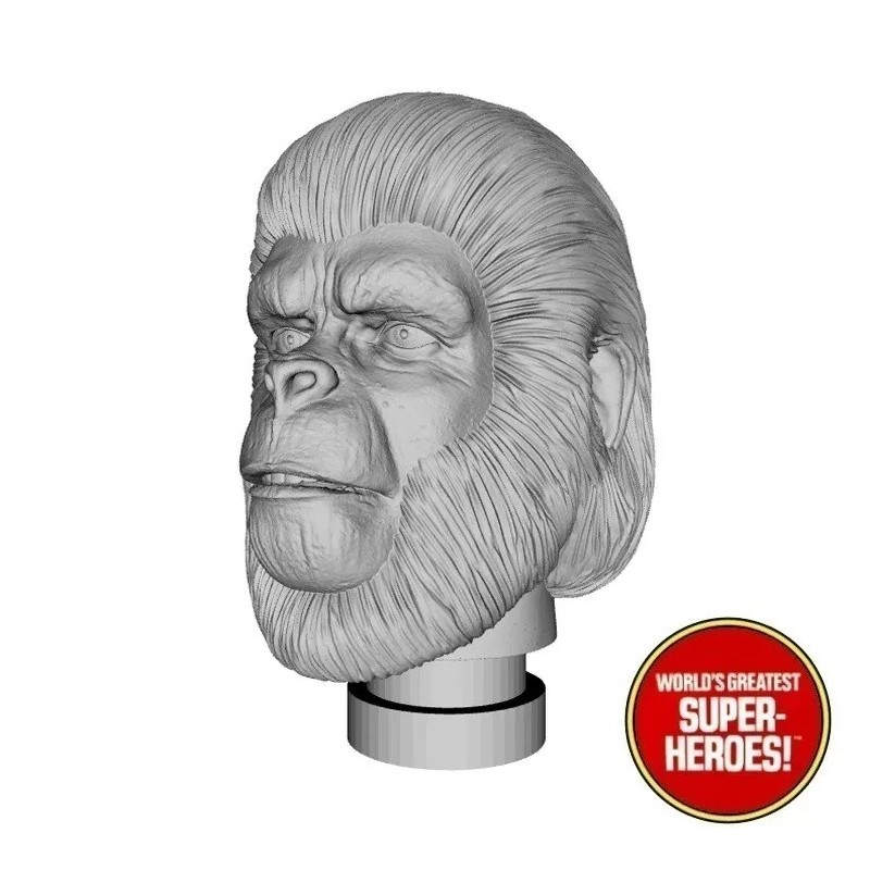 Mego Planet of the Apes Chimp Custom Head 3D Printed