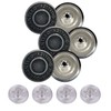 Trimming Shop 8 x Jeans Stud Buttons 17mm Wide Gun