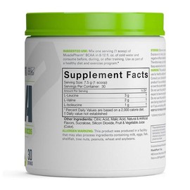 머슬팜 BCAA 필수 아미노산 225g (블루-라즈베리) MusclePharm BCAA Essential Amino Acids 225g (Blue Raspberry)