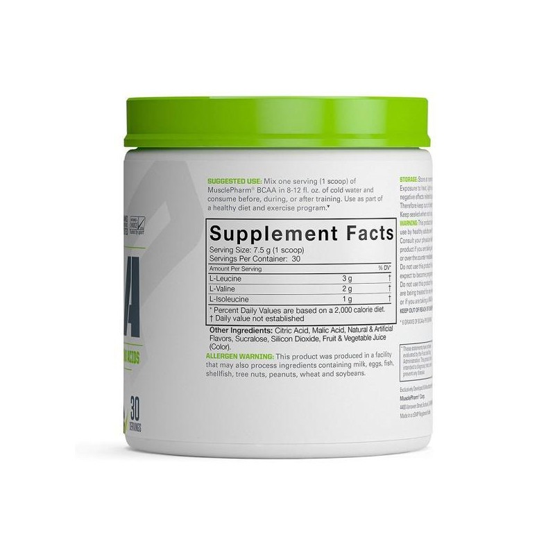머슬팜 BCAA 필수 아미노산 225g (블루-라즈베리) MusclePharm BCAA Essential Amino