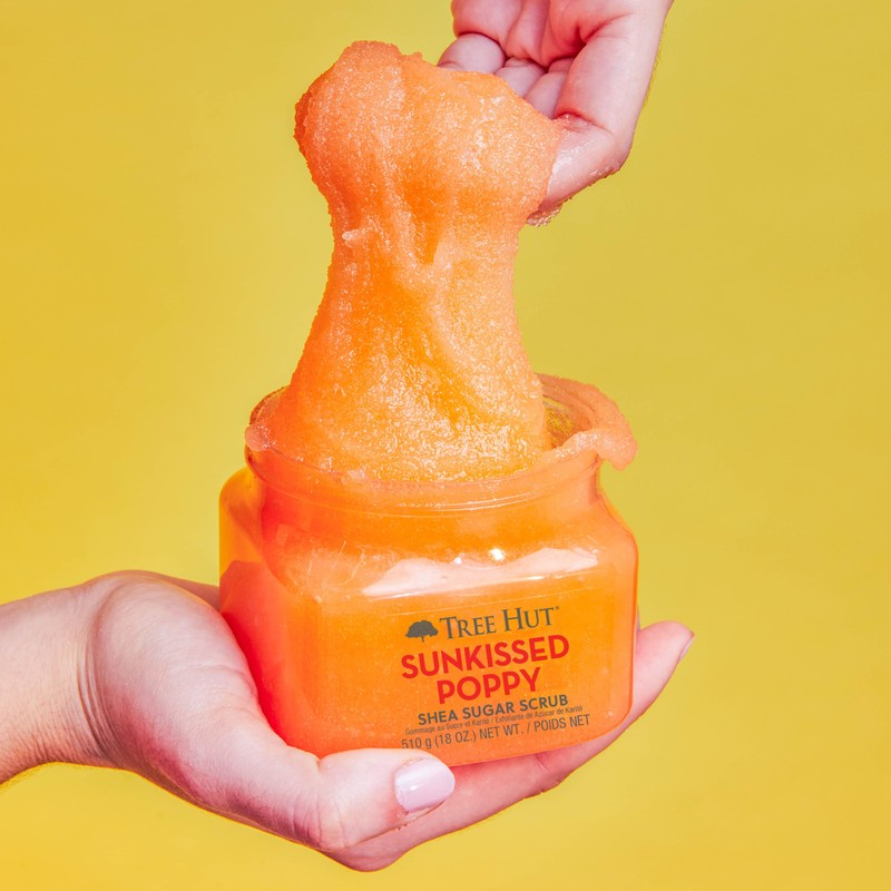 Tree Hut Sunkissed Poppy Shea Sugar Scrub, Exfoliating, Hydrating &