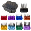 YIRVAHERE 9 Pcs Stainless Steel Pet Clipper Guide Comb Kit