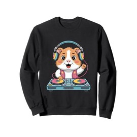 Dj Hamster On Decks Spinning Fun Beats Sweatshirt