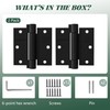 2 Pack Self Closing Door Hinges 3.5 inch Matte Black