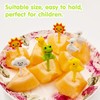 GDFHBD 48 Pieces Mini Plastic Fruit Signs, Cute Cartoon Animals,