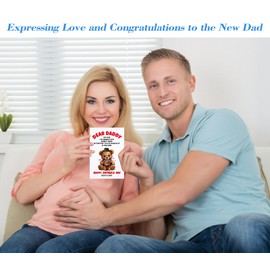 WhatSign First Fathers Day Card - First Time Dad Fathers Day Cards with Envelope New Father Gifts Dad To Be Card for New Dad from Wife Baby Girl Boy