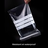 100 x Clear Zippered Bags with White Stripes - Food