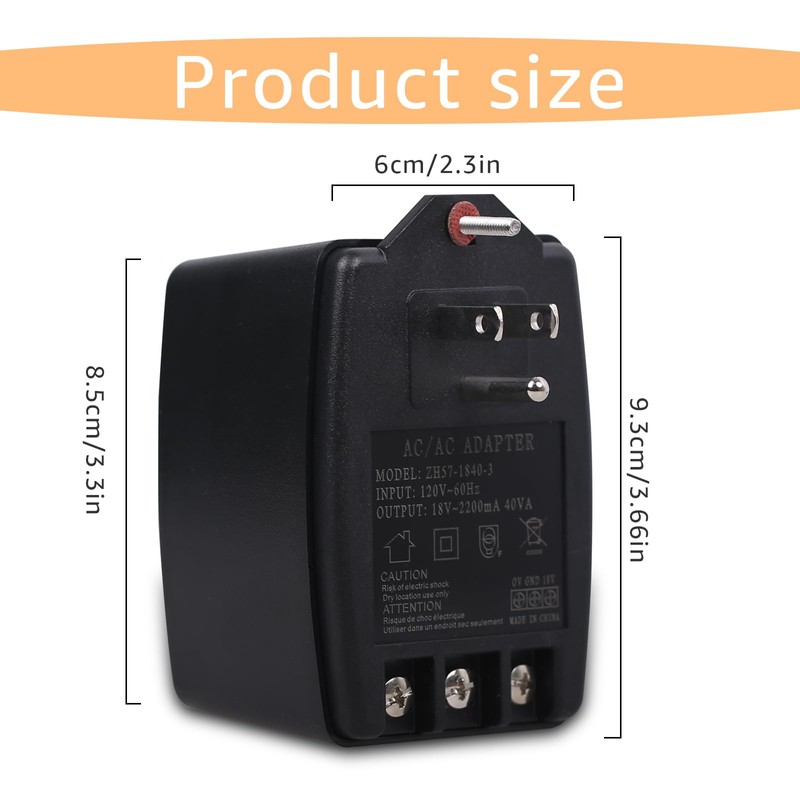 Lusperi RB570 18V 2.2A Gate Opener Transformer, Compatible with GTO/Mighty