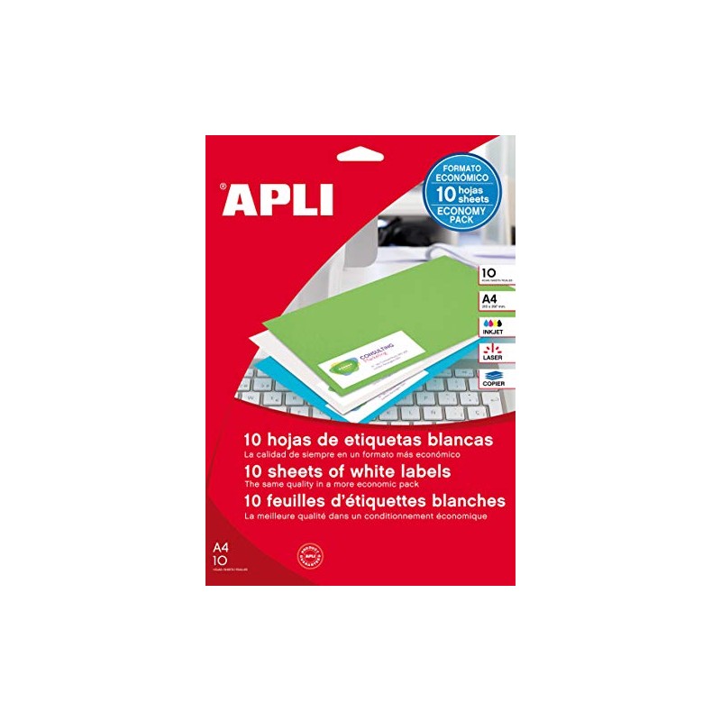 APLI 12920 Archival Labels 190 x 61 mm 10 Sheets