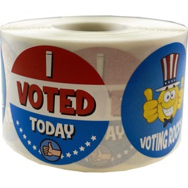 I Voted Stickers for Kids Election Day Labels 1.5 Inch 500 Total Labels