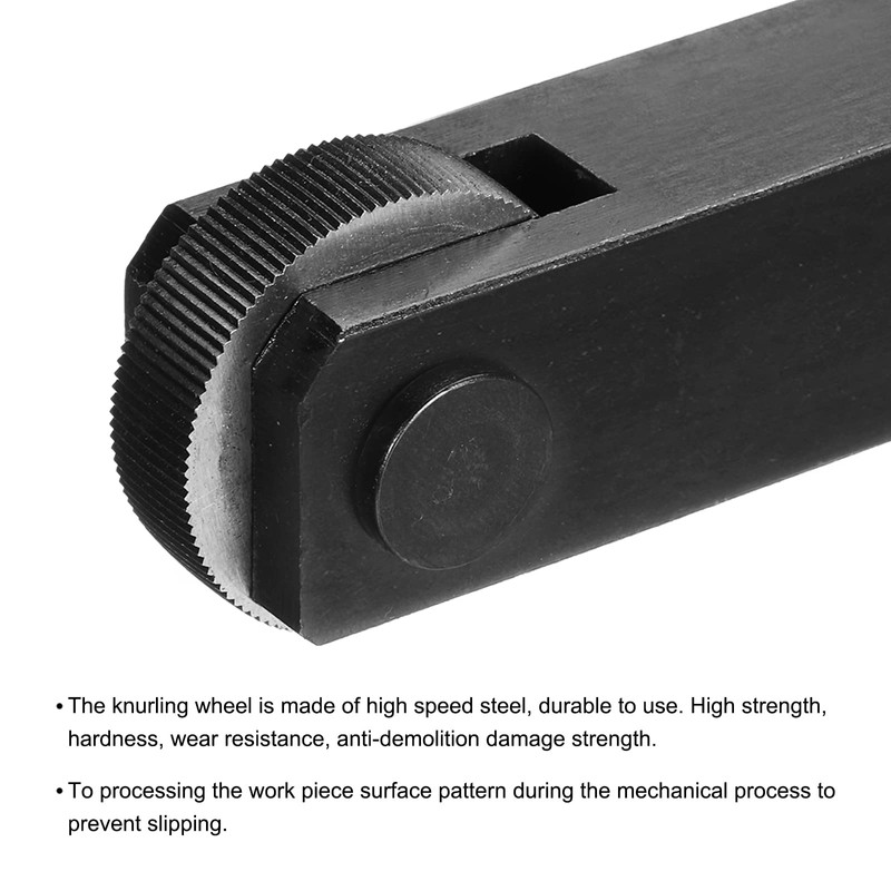 sourcing map 1Pc 28x8x8mm Knurling Wheel Kit 0.8mm Pitch Straight