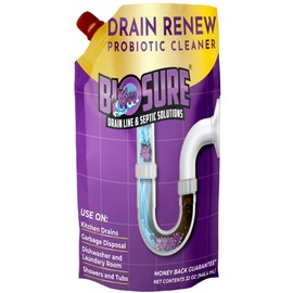 BIOSURE DRAIN RENEW Drain Line Maintenance and Septic Tank Treatment: The Ultimate Drain Cleaner for Your Drains, Showers, Sinks, and Toilets - Keep Your Pipes Clear and Septic System Healthy