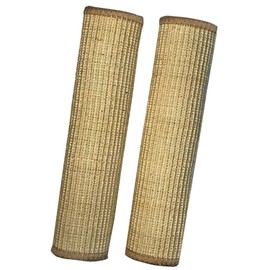 Cat Scratcher Sisal Mat Beige Rug - 2 Pack / 16” x 12” Each - Natural Scratching Pad Velcro Furniture Carpets Sofas Protectors