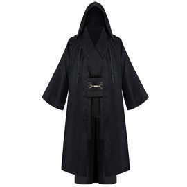 Sith Costume Adult Men Anakin Skywalker Costume Adult Men Cosplay (Black, XL)