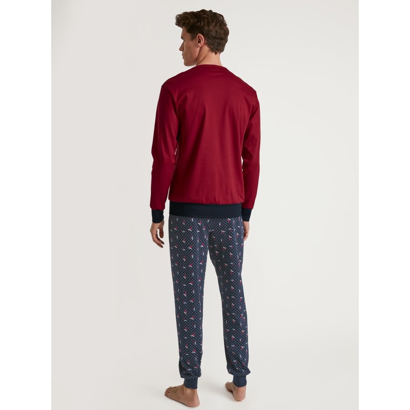 CALIDA Family & Friends Men's Warm Cotton Cuffed Pyjamas with