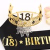 Semato 18th Birthday King Crown and Sash Set for Men