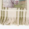 Primitives by Kathy Floral Crown Goat Kitchen Towel