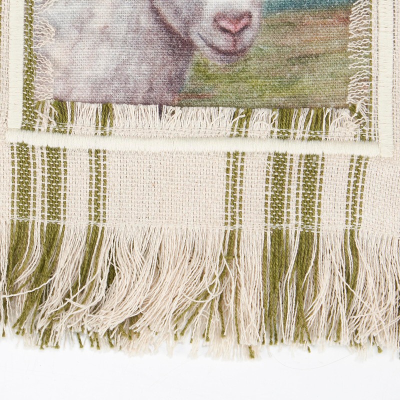 Primitives by Kathy Floral Crown Goat Kitchen Towel