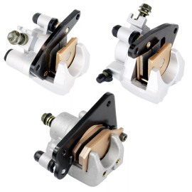 Caltric Front Rear Brake Caliper W/ Pad For Yamaha Kodiak 400 YFM400FA 4X4 2005-2006