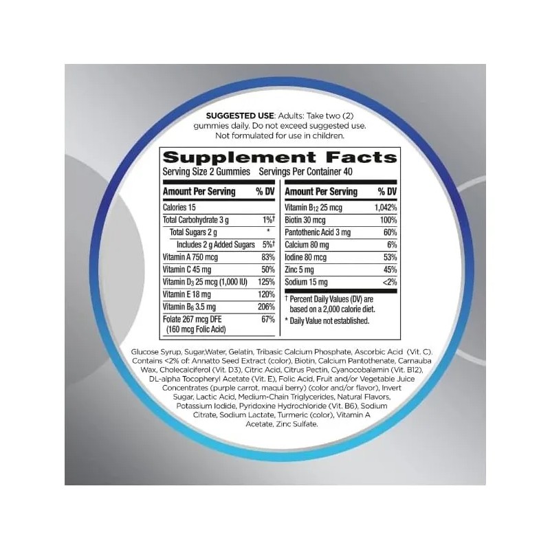 Centrum Multivitaminas Men Hombre 50 + Con 140 Gomitas