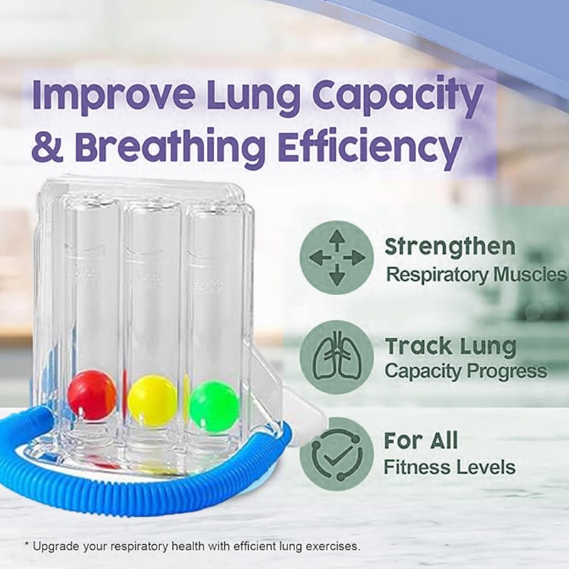 Roczential 1 Piece Lung Trainer, Natural Breathing Exerciser Trainer, Washable
